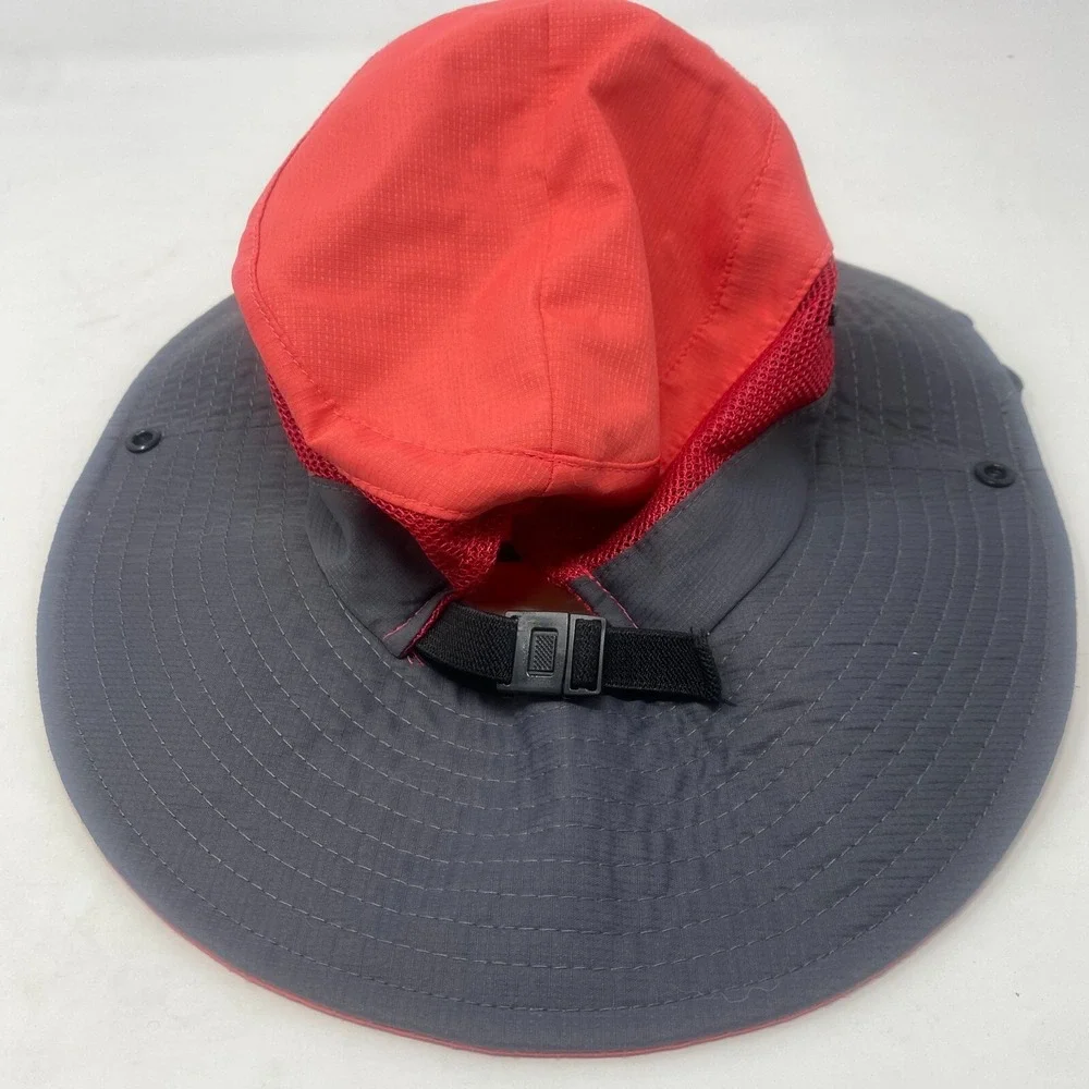 Sun Shade Boonie Hat Adjustable Foldable Bucket Ponytail Mesh Women's Pink‎